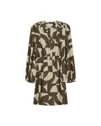 Short Graphic Dress Olive Selia