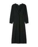 Long V Neck Dress Black Shirley