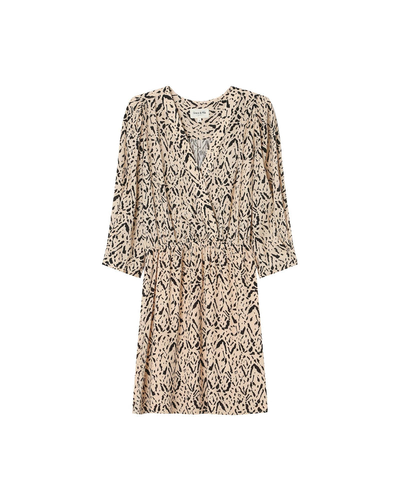 Suzie Vanilla Printed Short Dress