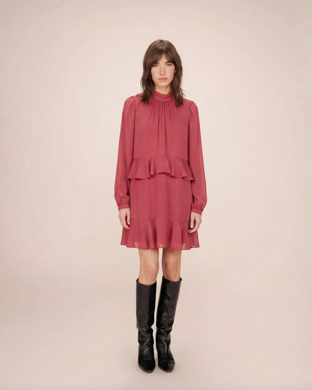 Vestido corto Sahelle - Blush