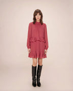 Vestido corto Sahelle - Blush