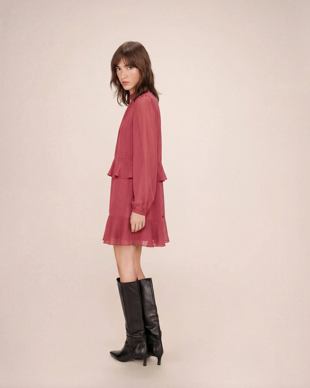Vestido corto Sahelle - Blush