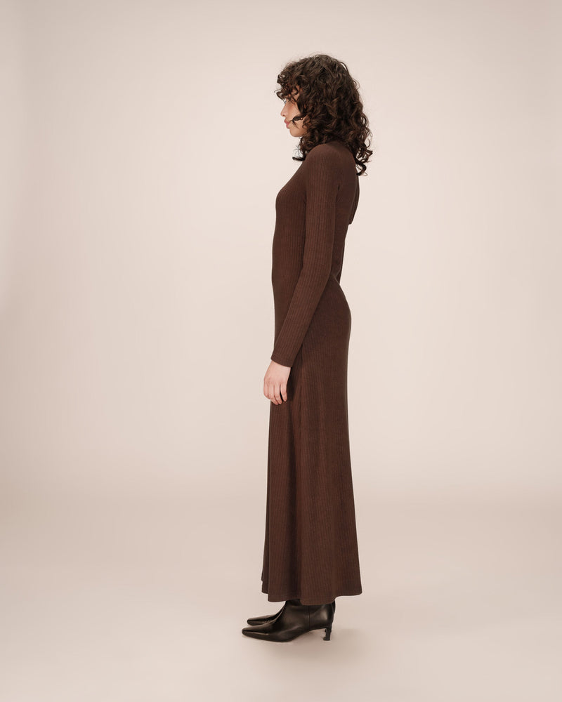 Vestido largo Sorina chocolate