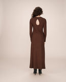 Vestido largo Sorina chocolate
