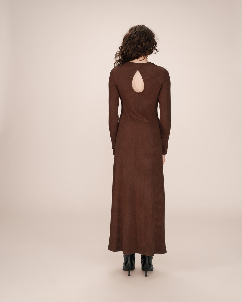 Vestido largo Sorina chocolate