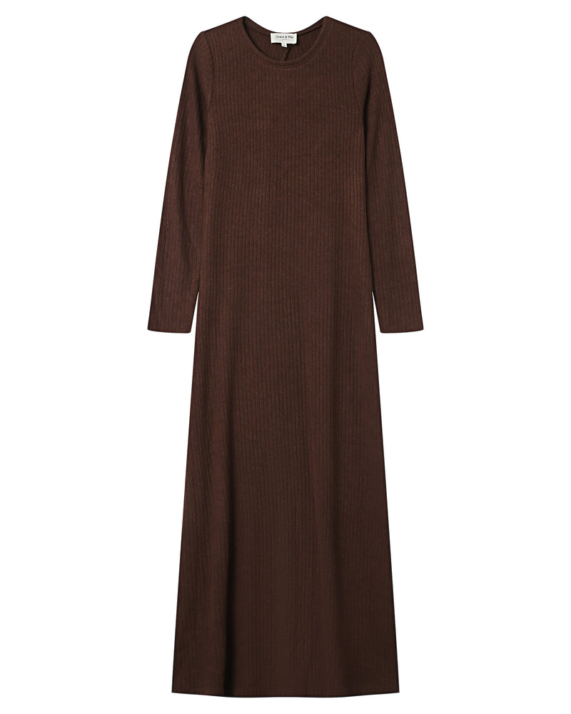 Vestido largo Sorina chocolate