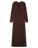 Vestido largo Sorina chocolate