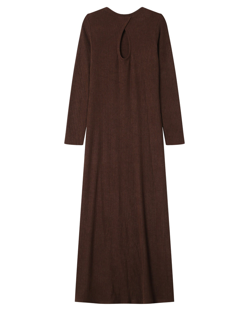 Vestido largo Sorina chocolate