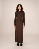 Vestido largo Sorina chocolate