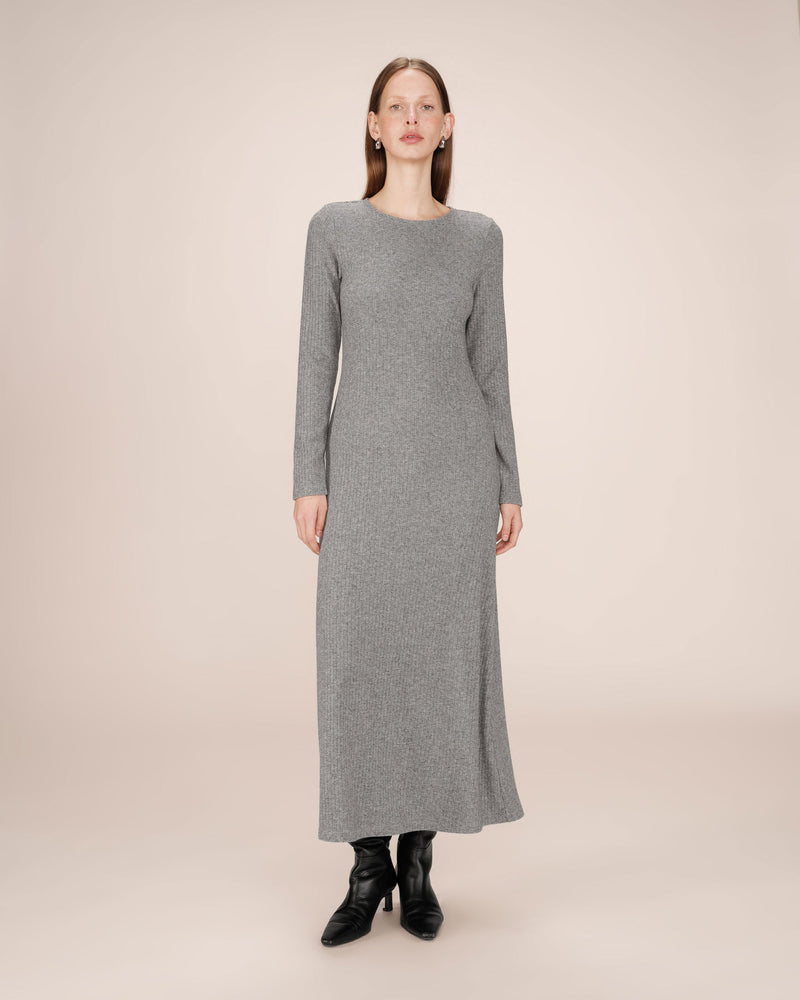 Vestido largo gris Sorina