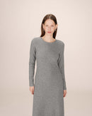 Vestido largo gris Sorina