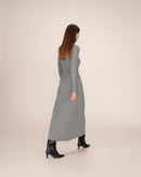 Vestido largo gris Sorina