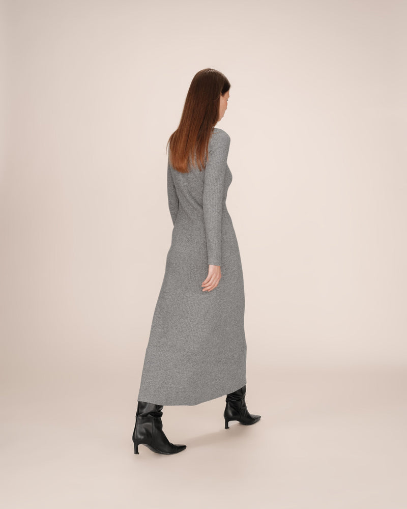 Vestido largo gris Sorina