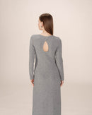 Vestido largo gris Sorina
