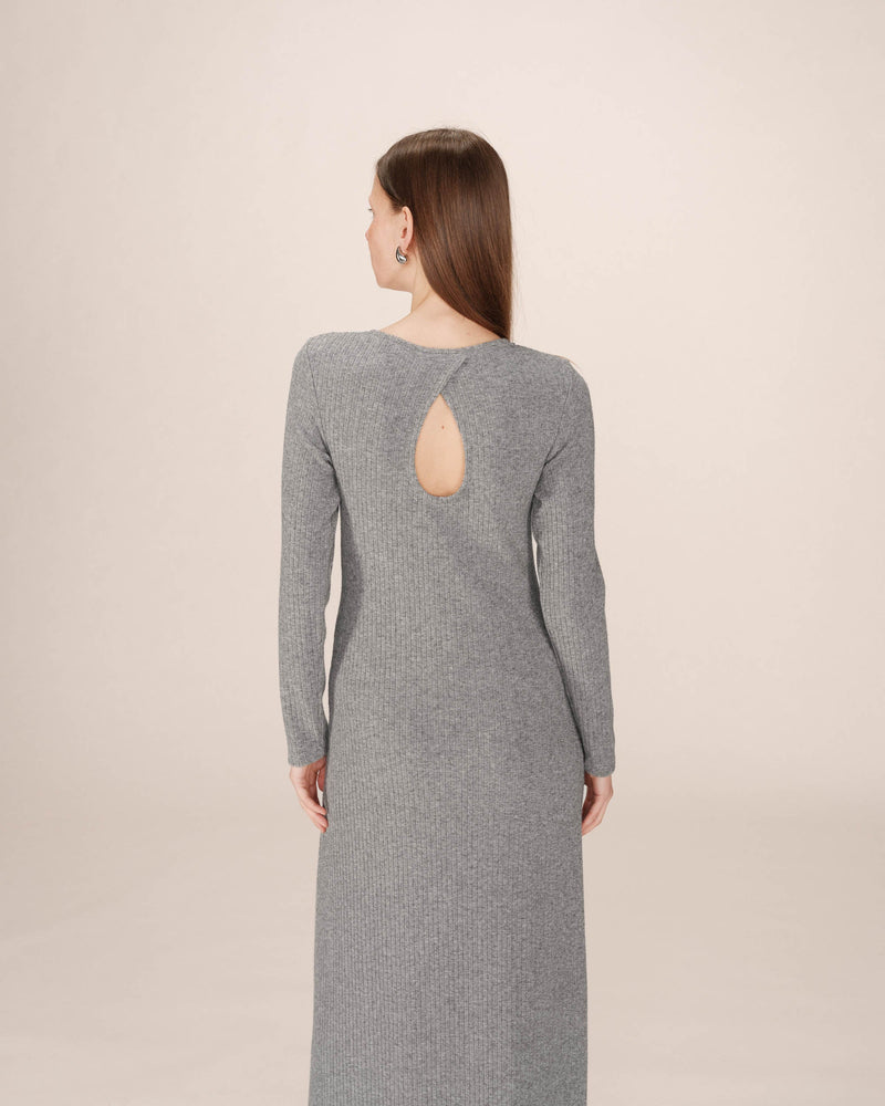 Vestido largo gris Sorina