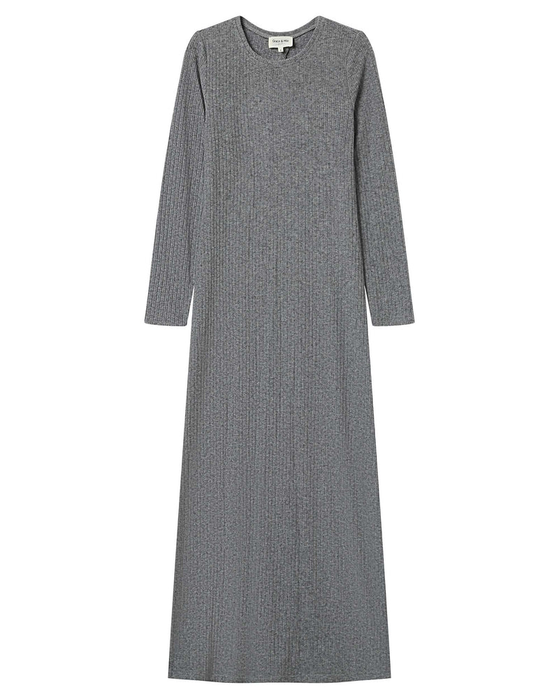 Vestido largo gris Sorina