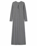 Vestido largo gris Sorina