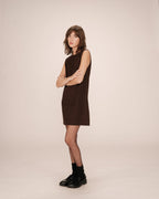Sarah Chocolate Tailoring Short Dress