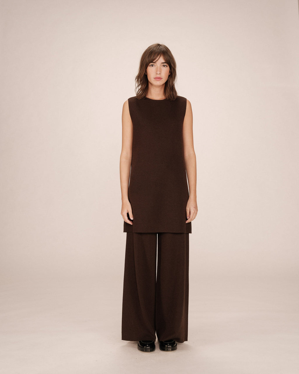Sarah Chocolate Tailoring Short Dress