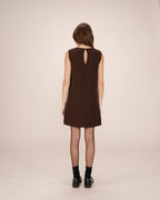 Sarah Chocolate Tailoring Short Dress