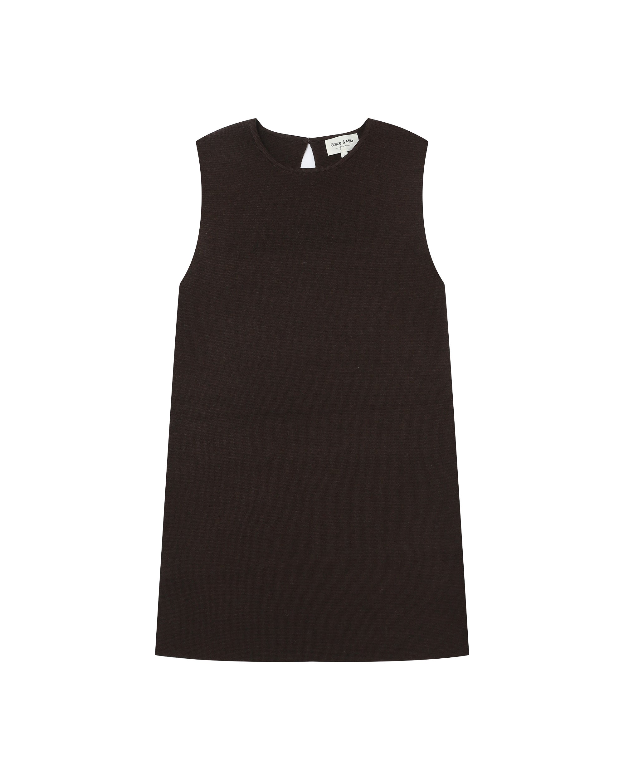 Sarah Chocolate Tailoring Short Dress
