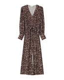 Robe Longue Abstraite Chocolat Soisson