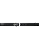 Cinturón Liso Negro Plata