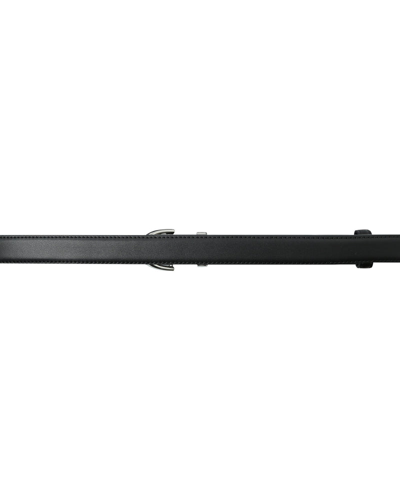 Cinturón Liso Negro Plata