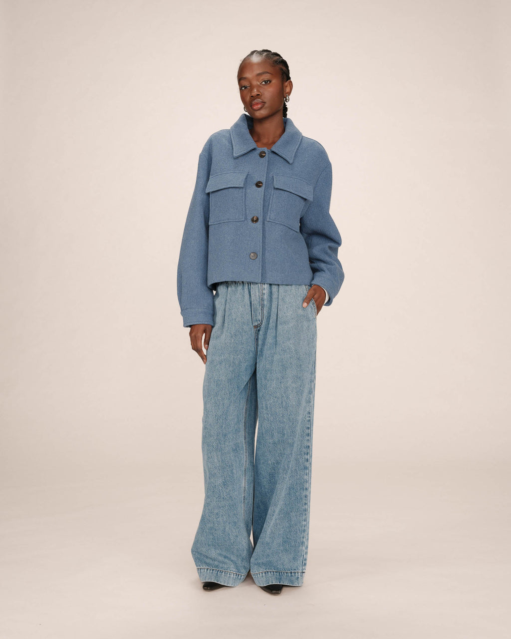 Chaqueta Boxy Azul Denim Novembre