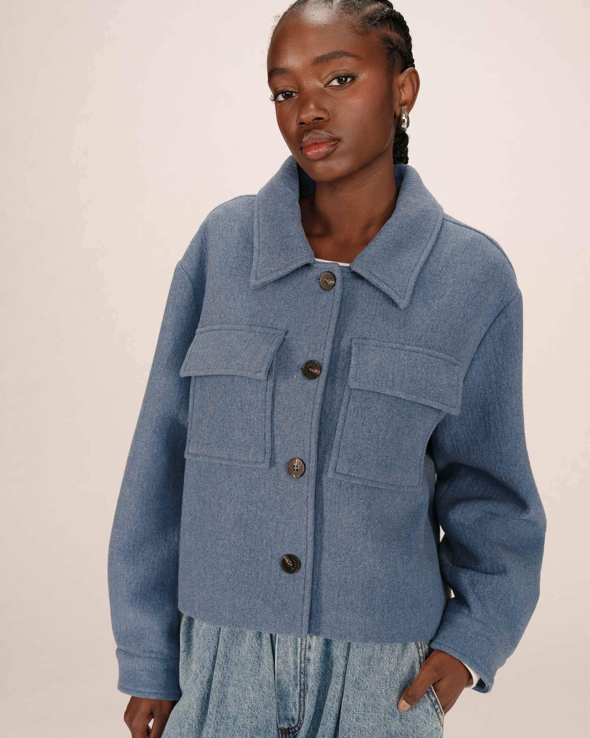 Chaqueta Boxy Azul Denim Novembre