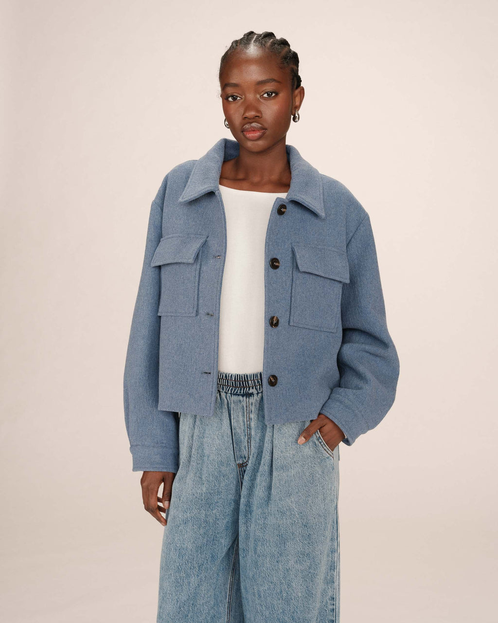 Chaqueta Boxy Azul Denim Novembre