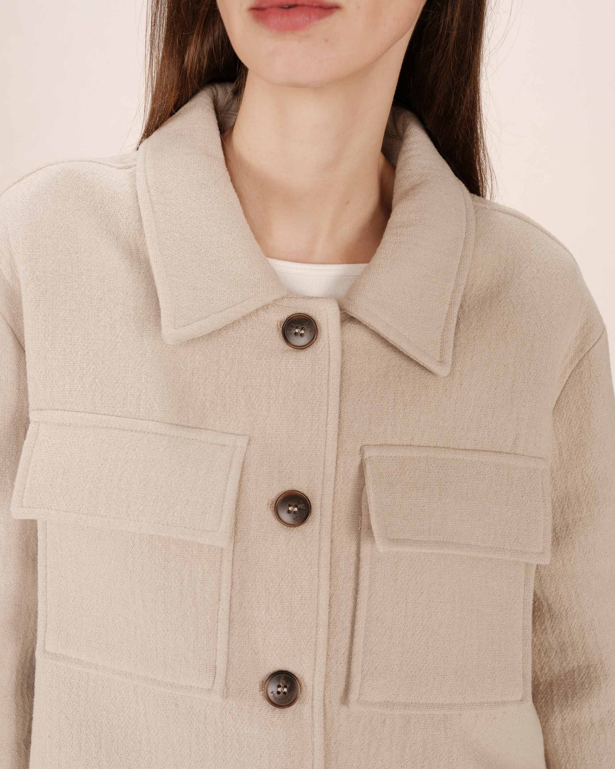 Chaqueta Boxy Greige Novembre