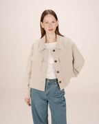 Chaqueta Boxy Greige Novembre