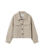 Chaqueta Boxy Greige Novembre