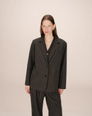Blazer Recto Rayas Antracita Silly