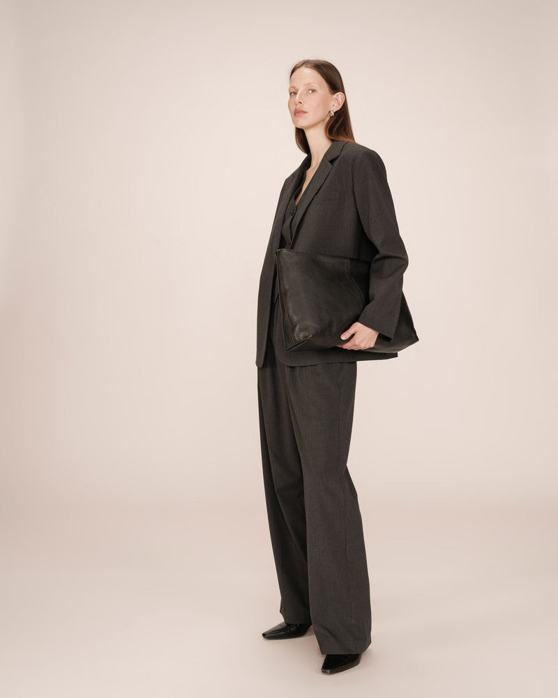 Blazer Recto Rayas Antracita Silly