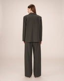Blazer Recto Rayas Antracita Silly
