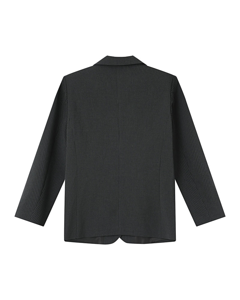 Blazer Recto Rayas Antracita Silly
