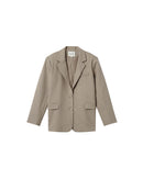 Straight Striped Blazer Greige Silly