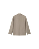 Straight Striped Blazer Greige Silly