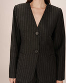 Blazer tipo percha a rayas Shain Carbon