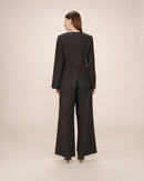 Blazer tipo percha a rayas Shain Carbon