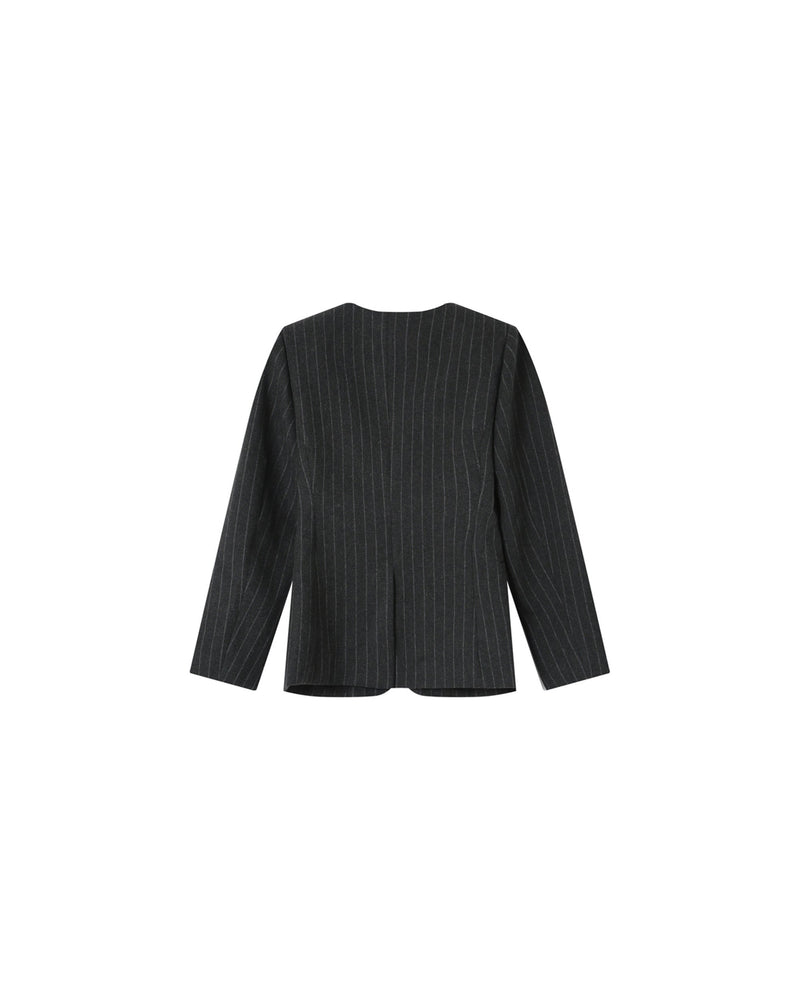 Blazer tipo percha a rayas Shain Carbon