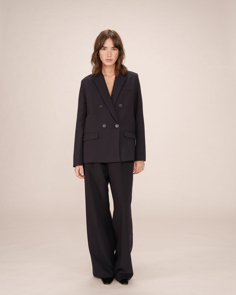 Blazer recto de doble botonadura azul marino de Elder