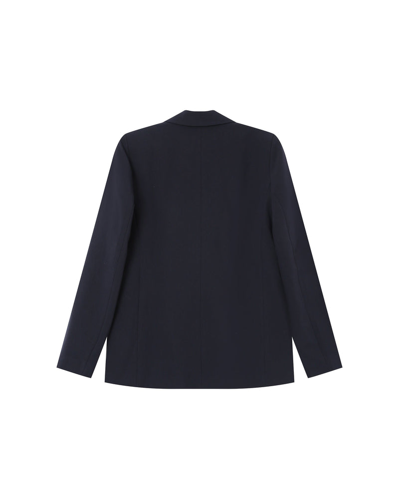 Blazer recto de doble botonadura azul marino de Elder