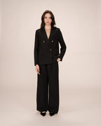 Blazer Cruzado Recto Negro Sureau