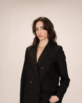 Blazer Cruzado Recto Negro Sureau