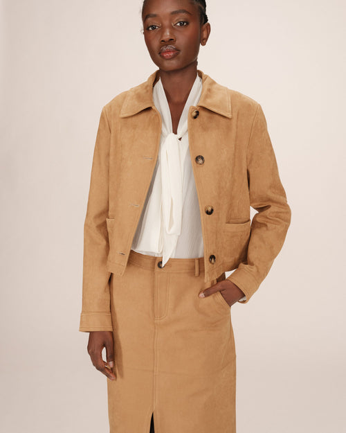 Veste En Suedine Ocre Sullivan