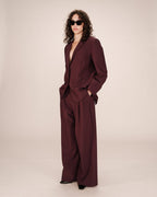 Blazer Ancho Recto Burdeos Strong