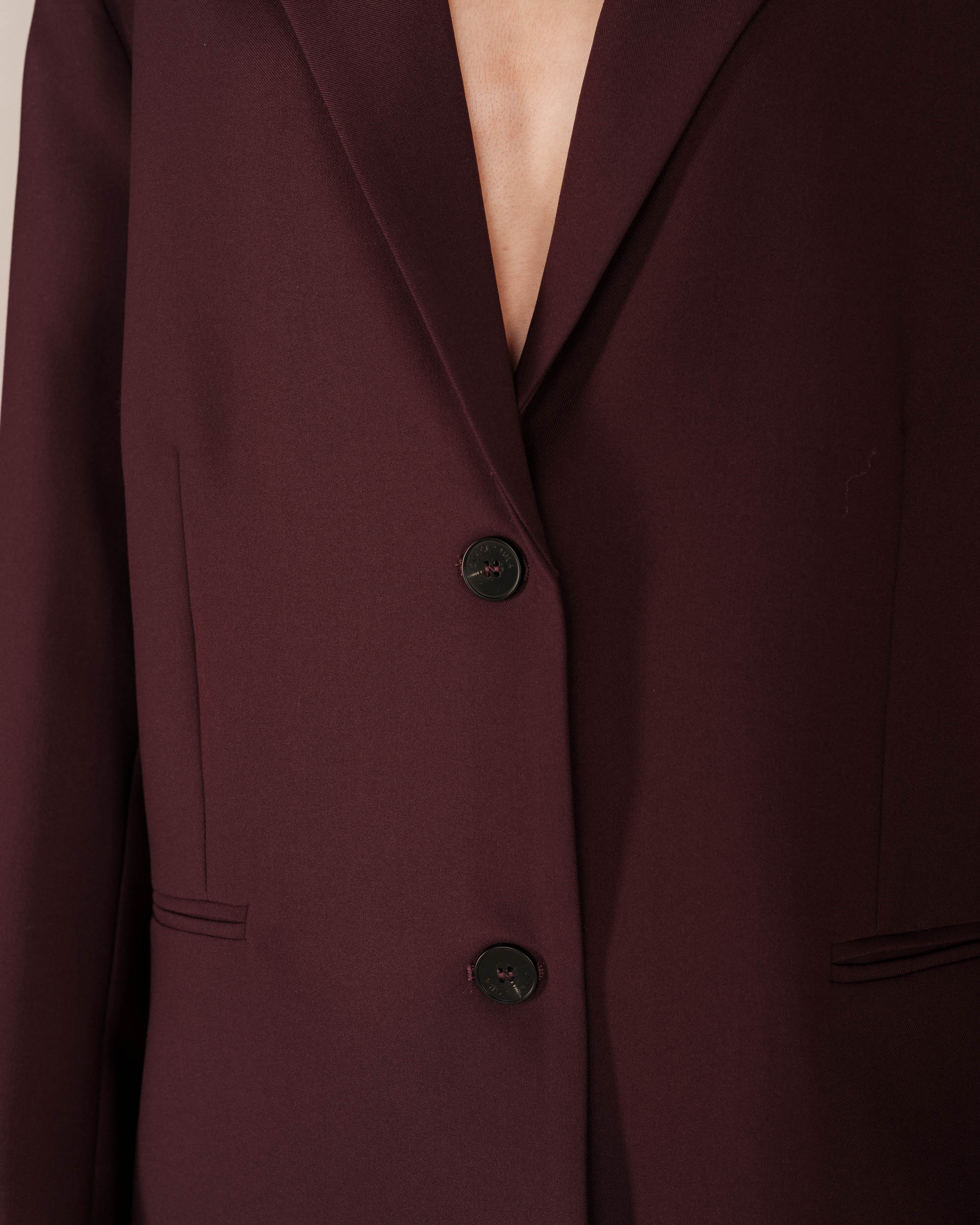 Blazer Ancho Recto Burdeos Strong